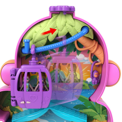 Polly Pocket - Обезьянка Компактная сумка Расширяемый игровой набор HWP04 / артикул   GKJ63 HWP04  / GTIN 194735218004