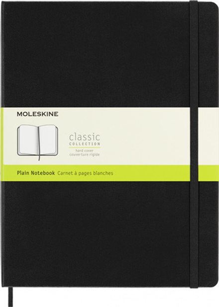Блокнот Moleskine CLASSIC (QP092) 19х25см 192стр. без линовки, твердая обложка, черный