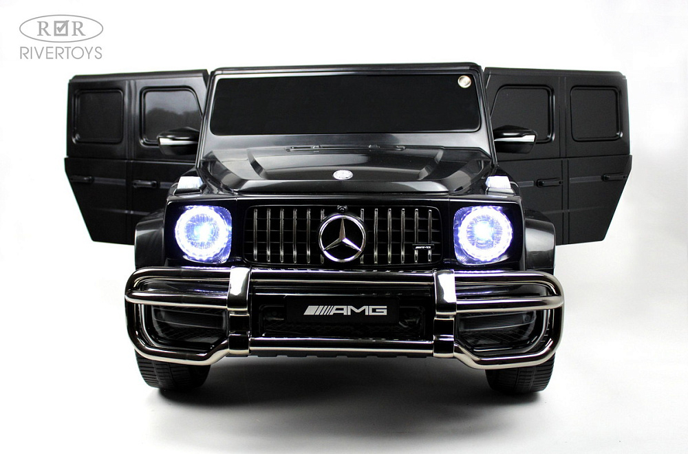 Детский электромобиль RiverToys Mercedes-AMG G63 4WD (S307) черный глянец
