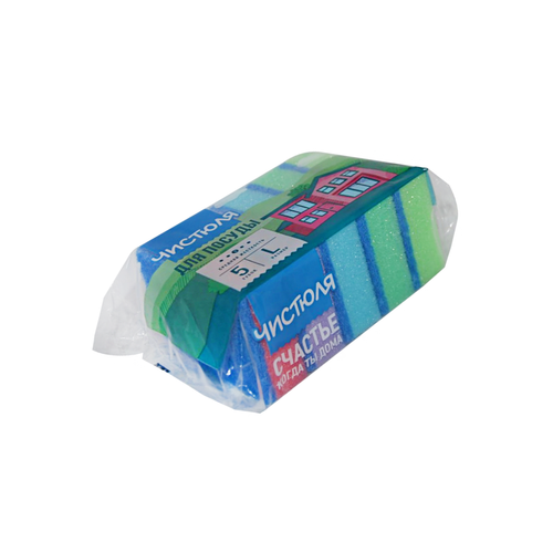 Губка д/пос Чистюля макси 5 шт/72