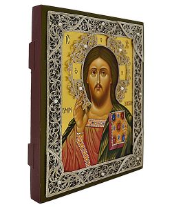 Спаситель Вседержитель. Рукописная икона Иисуса Христа.
