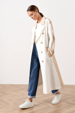 0105 Плащ женский (молочный / бежевый)