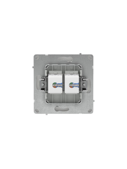 Розетка компьютерная 2-м KANT RJ45 кат.6A без шторки бел. магнолия DKC 7000674