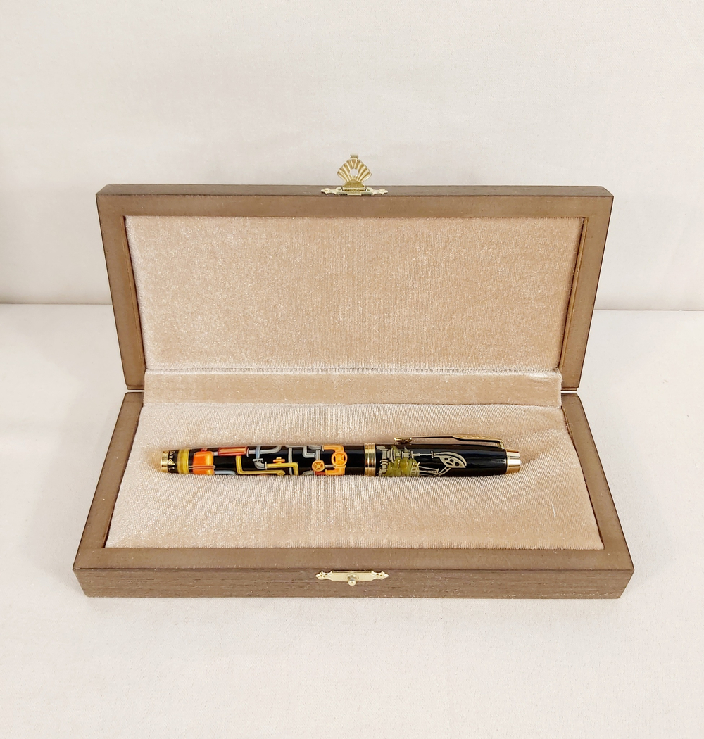 Ручка Parker с ручной росписью Палех "Подарок нефтянику"