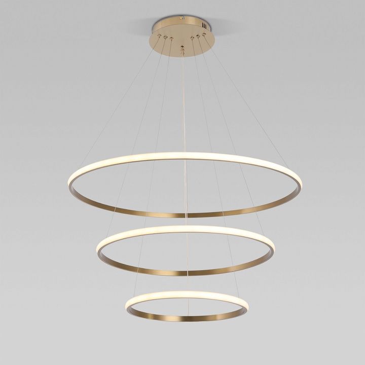 Подвесной светодиодный светильник Eurosvet Collars 90264/3 латунь