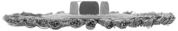 Корщетка-колесо, гайка М14, стальная витая проволока 125 мм 39028 КУРС