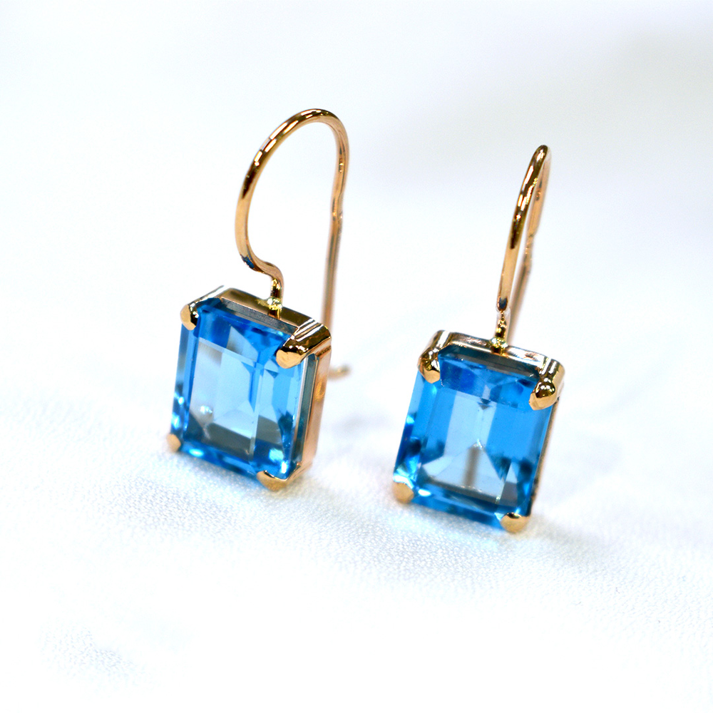 Серьги с топазами