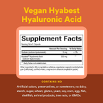 Natural Factors, Vegan Hyabest, гиалуроновая кислота, 120 мг, 60 вегетарианских капсул