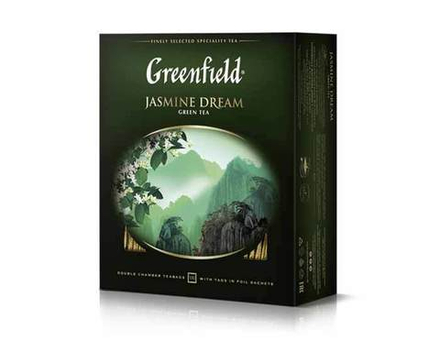 Чай зеленый в пакетиках Greenfield Jasmin Dream, 100 пак/уп (Гринфилд)