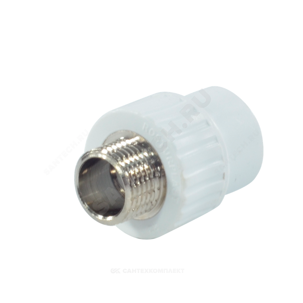 Муфта PP-R комбинированная белая Дн 20х3/4" НР RTP (РосТурПласт) 10663