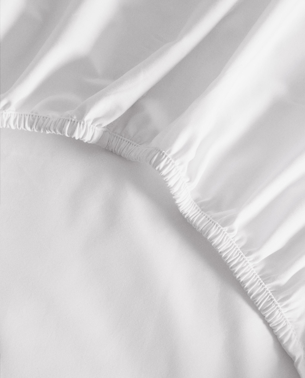 Zara Home - Простыня с ситцевой резинкой, высота 30 см (вес 200 нитей), белый, 90х200х30 см