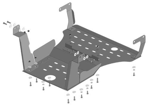 Усиленная защита Motodor Радиатора, Двигателя. 4 мм, Сталь. для Shacman X6000 2022-н.в. арт.26303