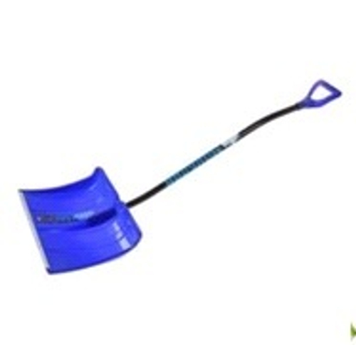 Лопата снеговая пласт. со съемным чер  500*374  ''МОНБЛАН'' мороз. с ал. эргон./ч с V руч.,с ал.пл.