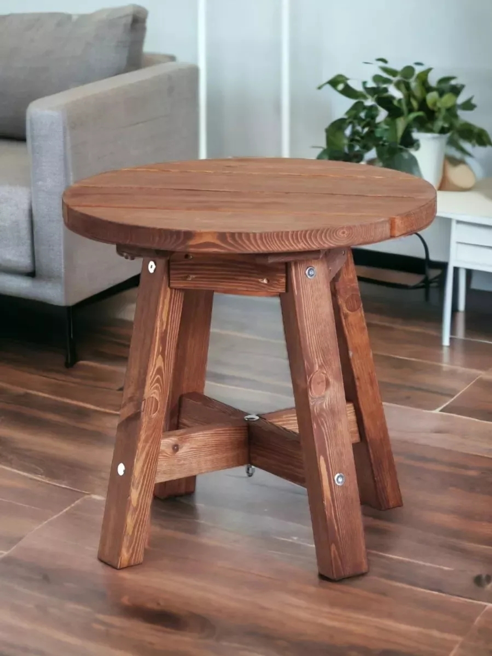 Столик деревянный 60 см Осло для дома и улицы, венге