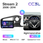 Teyes CC3L 10,2"для Honda Stream 2 2006-2014 (прав)