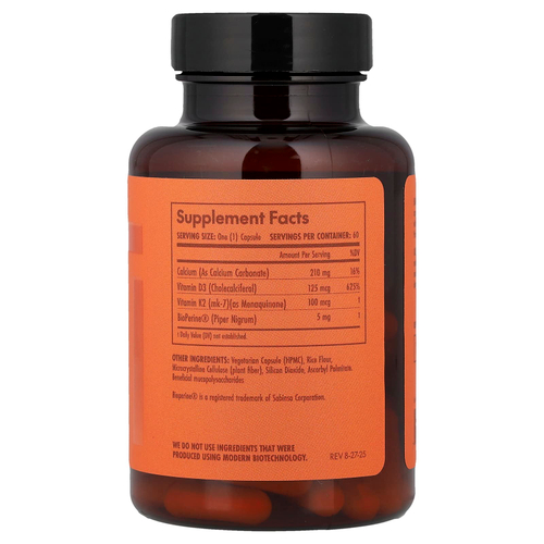 Olympian Labs, витамин K2 и D3, 60 капсул