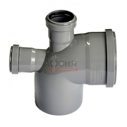 110 колено с отводом 50 угол 87  фронт + прямой