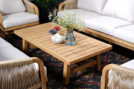 Стол садовый кофейный из акации Joygarden РИМИНИ, Light Teak