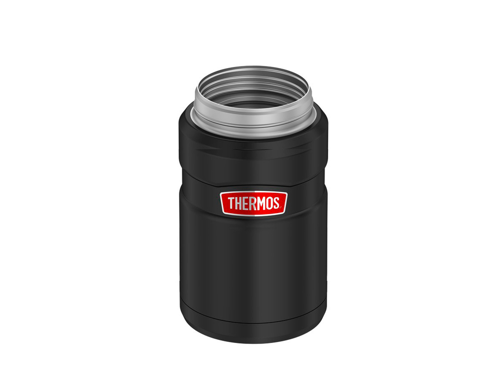 Термос для еды THERMOS KING SK-3020 RCMB 0.71L, складная ложка из нержавеющей стали, чёрный