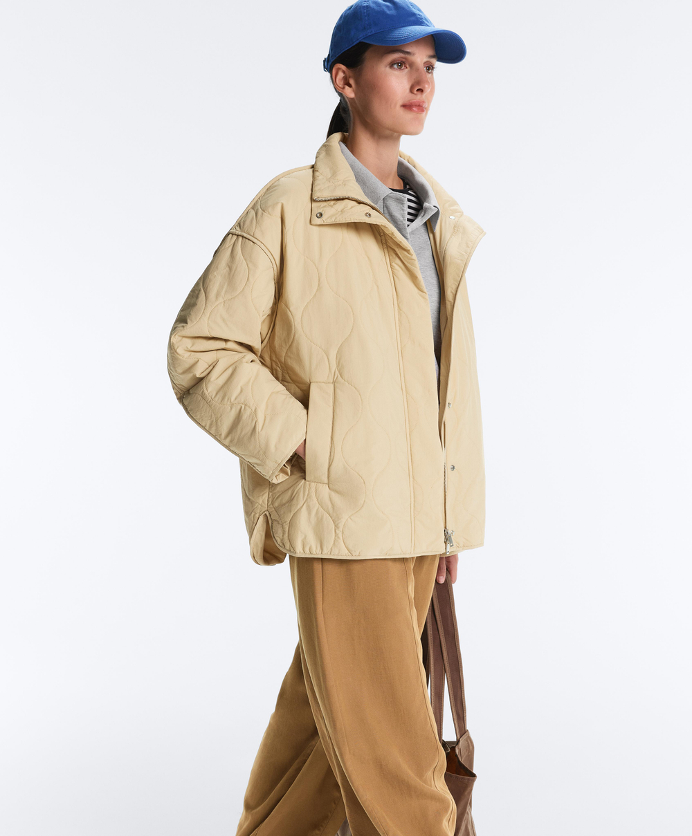 Oysho Утепленная водоотталкивающая куртка FELLEX® AEROGEL, бежевый