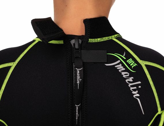 Гидрокостюм детский Marlin Malibu Shorty Junior 2,5 мм черно-зеленый