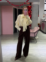 Брюки Almond с ремнем шоколад