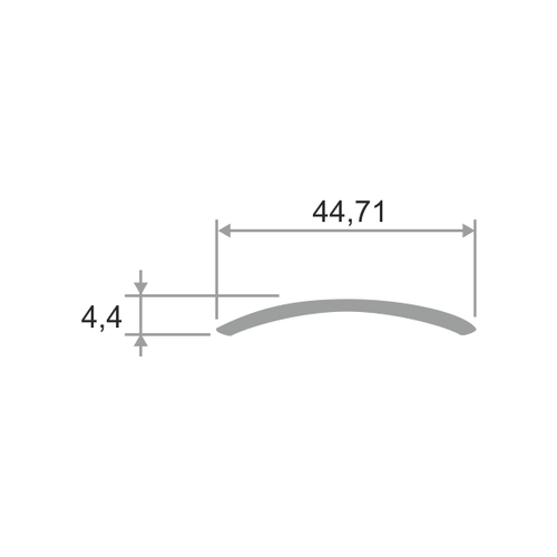 Алюминиевый порог для пола ПО-45 2700 мм