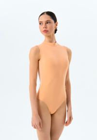 Бежевый купальник без рукавов