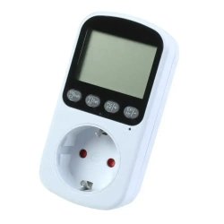 Ваттметр в розетку цифровой Bitok PM11, счетчик контроль потребления электроэнергии