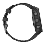Спортивные часы Garmin fenix 8, 47 мм, AMOLED, сталь, чёрный силиконовый ремешок Сланцево-серый безель из нержавеющей стали, стекло «Gorilla Glass». Ремешок с классической застёжкой — на запястье обхватом 125–208 мм