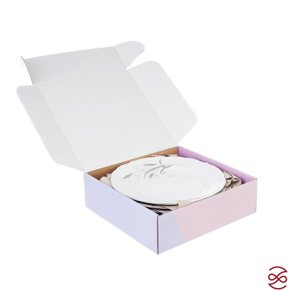 Набор плоских тарелок 25 см Repast Серебряные колосья (6 шт)