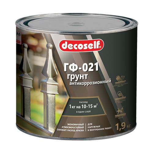 Пуфас грунт ГФ-021 серая Decoself (1.9кг)