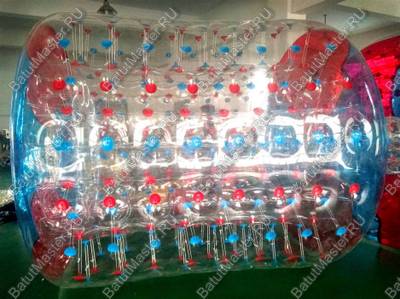 Аттракцион Водный роллер (Гидророллер) ПВХ «Красно-синий» 2*1.8*1.8 м