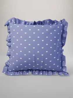 Декоративная наволочка с рюшами, оборками "Ассоль" 70х70 см, 1 шт, без молнии