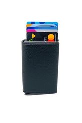 Kişi üçün dəri pul və kart qabı qara