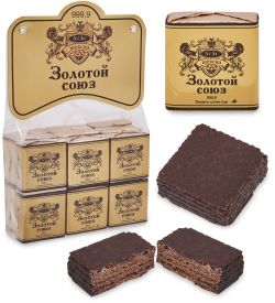 AT-108 Вафли глазированные «Золотой союз» 210 гр