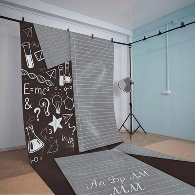 Доска и тетрадные листы Тёмный - фон неопреновый