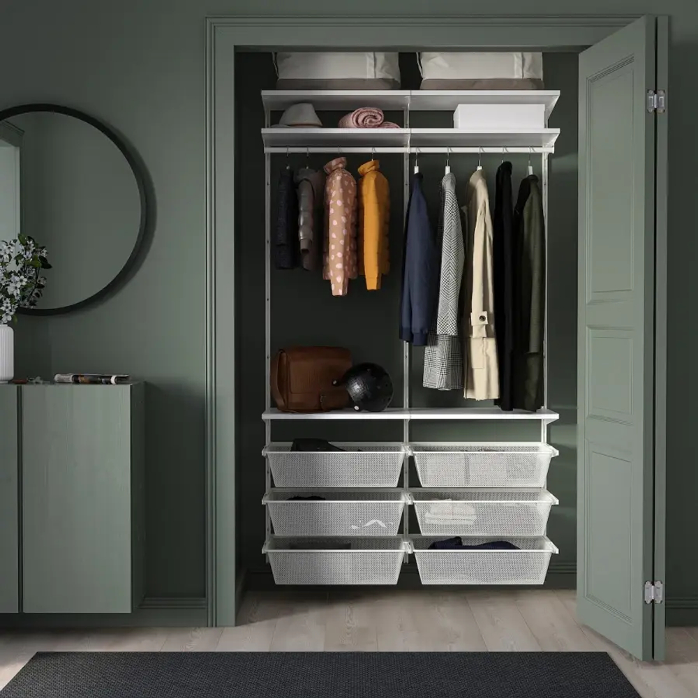 Стеллаж - BOAXEL IKEA/БОАКСЕЛЬ ИКЕА, 40х124х200 см, белый