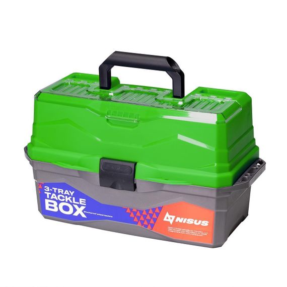 Ящик для снастей NISUS Tackle Box трехполочный зеленый (N-TB-3-G)