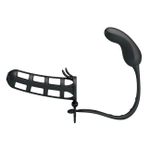 Насадка на пенис с вибростимулятором простаты PrettyLove Hercules Penis Sneath (Цвет: черный)