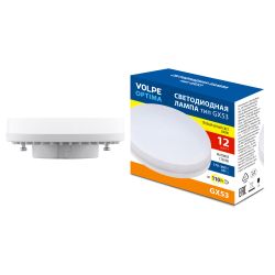 LED-GX53-12W-3000K-GX53-FR-SLS Лампа светодиодная. матовая. Теплый белый свет 3000K. ТМ Volpe