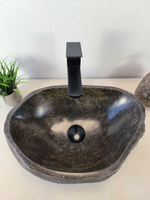 Раковина из речного камня RS-65964 45х31х15 из натурального камня