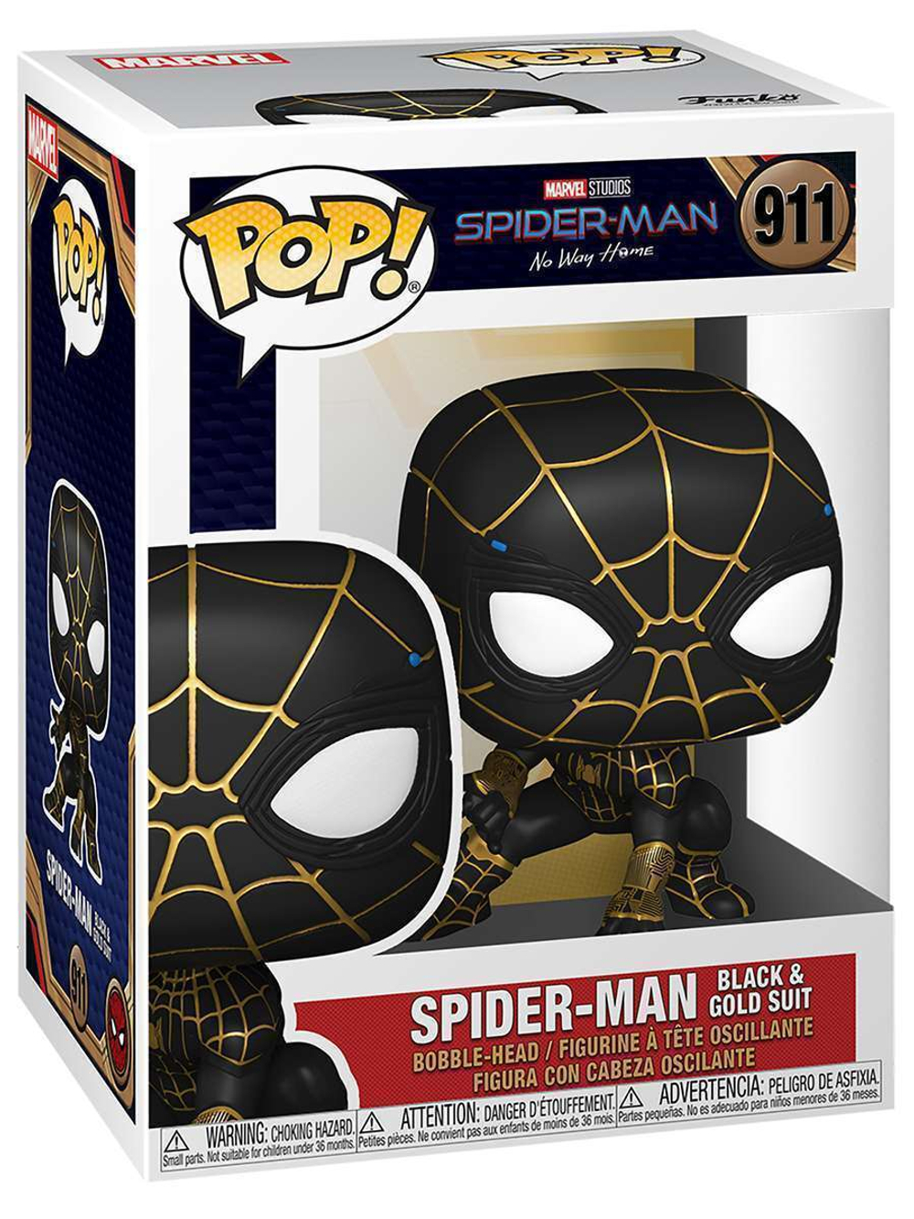 Фигурка Funko POP! Bobble Marvel Spider-Man No Way Home Spider-Man (Black & Gold Suit) (911) 56827