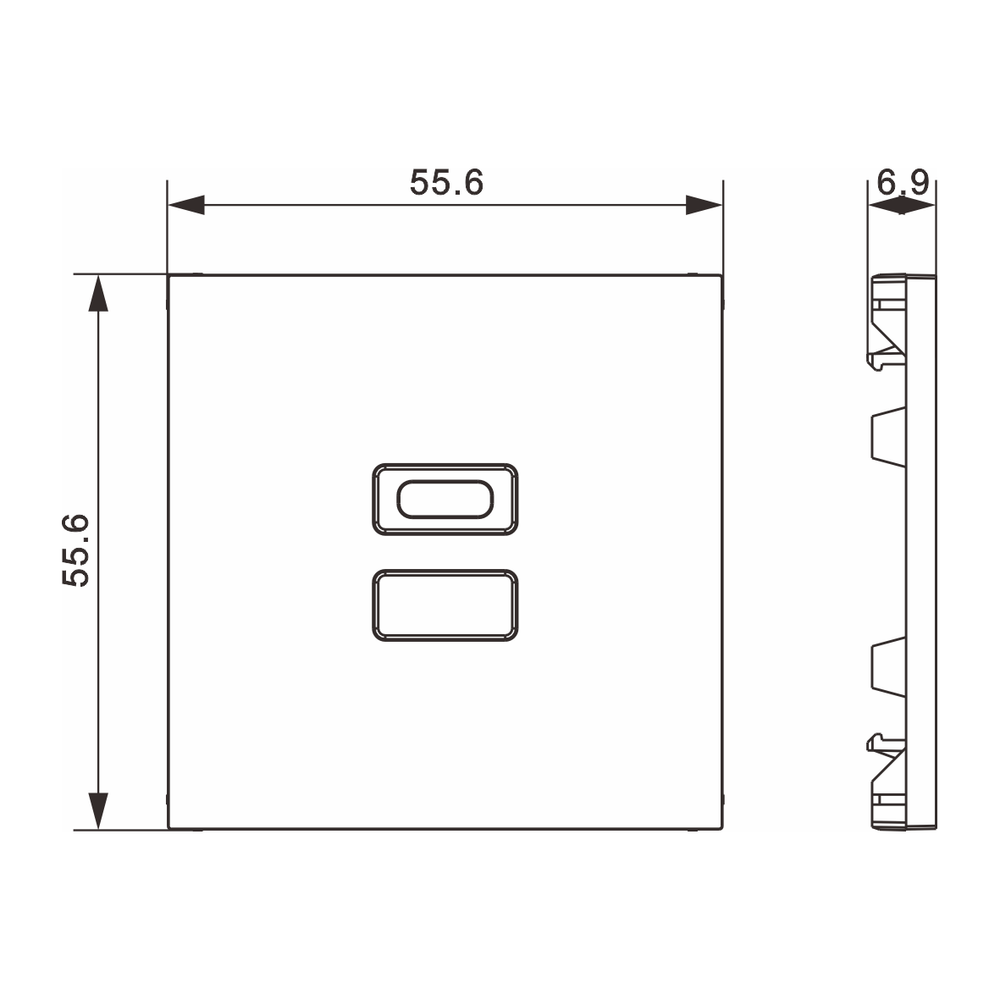 Накладка для розеток USB, глянцевый белый, серия A07