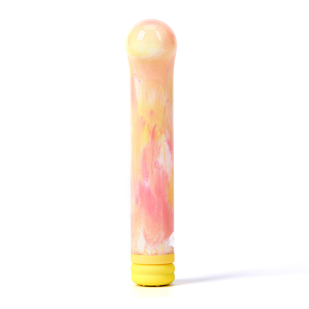Компактный вибратор из стекла BeYourLover Magic Cane, желтый