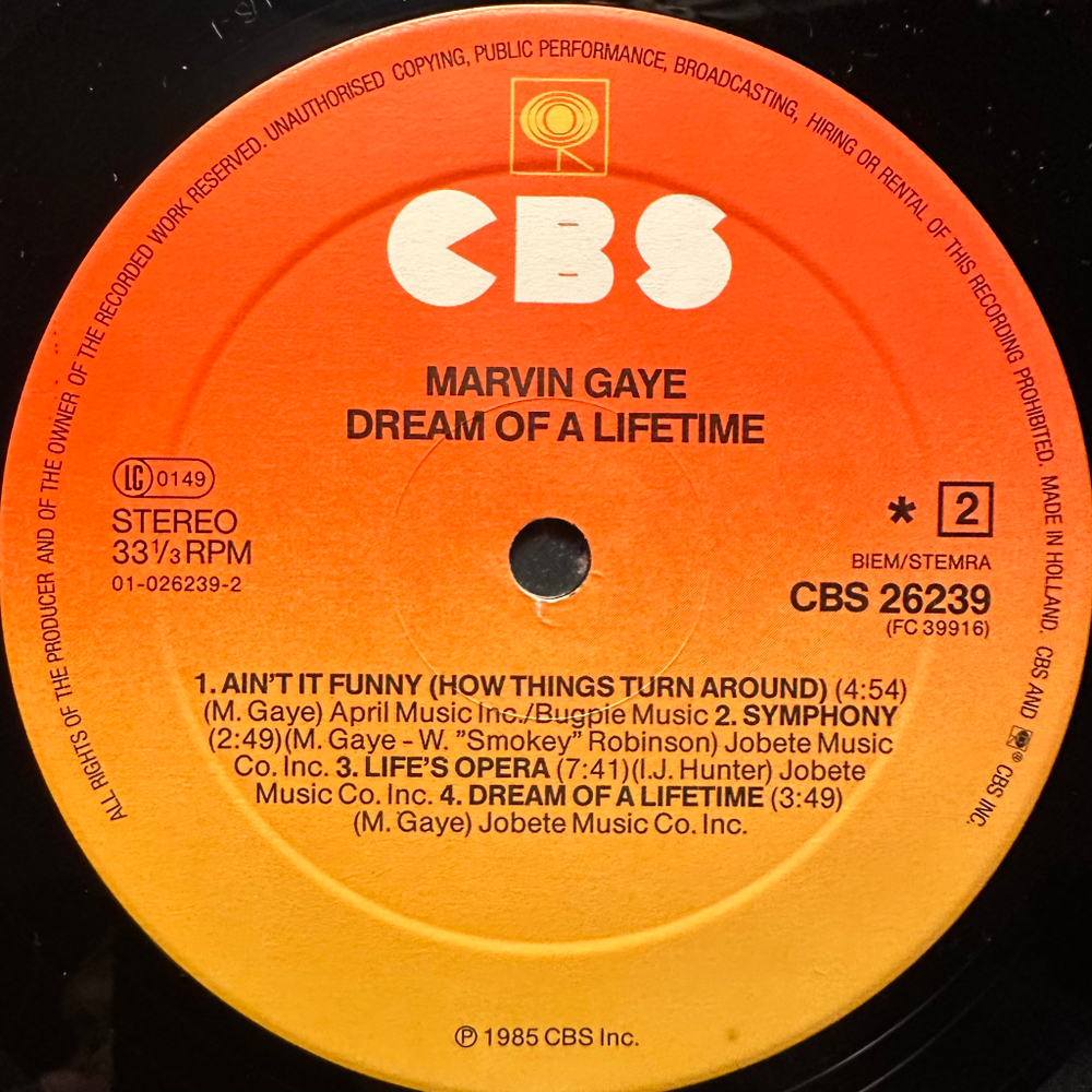Marvin Gaye - Dream Of A Lifetime (Голландия 1985г.)