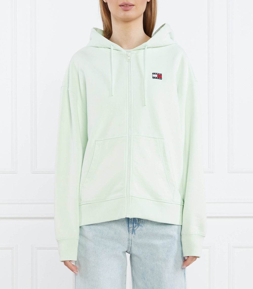 Худи TJW RLX XS BADGE ZIP TRHU Tommy Jeans - зеленый(DW0DW15748)