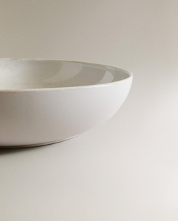 Zara Home блюдо сервировочное из каменной керамики, цвет бежевый, 31 см