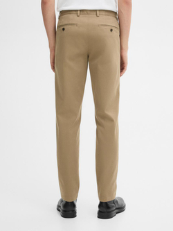 Massimo Dutti Зауженные брюки из смесового хлопка, цвет виски