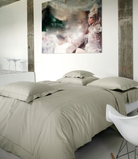 Постельное белье семейное Blanc des Vosges Marquise Chanvre